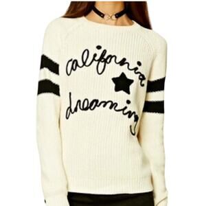 Forever 21 California Dreaming Knit Sweater, Size Small